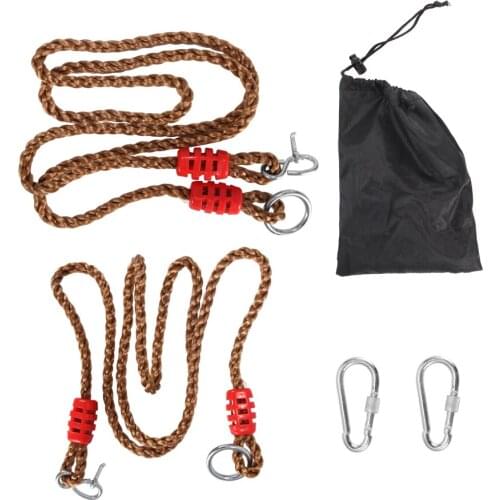 2 Pcs Outdoor Swings Hammock Swing Prolong Ropes Length Adjustable Express Setup Extension Cord for Playground Set Accessories