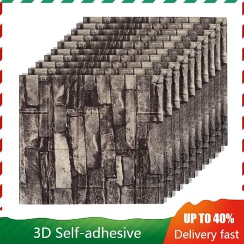 3d Wall Paper Brick Wall Stickers Waterproof Diy Self-adhesive Decor for Bedroom Kids Room Living Room Wallpaper Paper