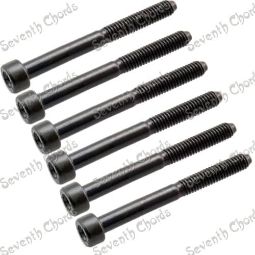 6 Pcs Tremolo Bridge Saddle Lock String Hexagon Screw/Clamp String Hex Screw Bolt For Electric Guitar M4*44MM
