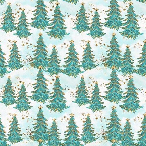 Watercolor Christmas Spruce Trees Landscape Backdrop Oil Painting Pine Banner Photography Background Studio Booth Mural Poster