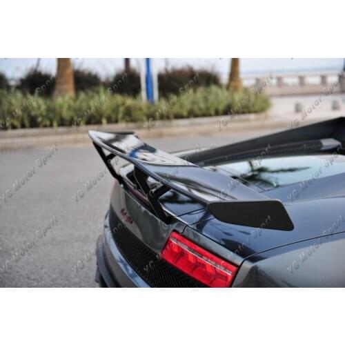 Car Accessories Carbon Fiber Rear Spoiler Blade with FRP Stands Fit For 2003-2014 Gallardo LP550 LP560 LP570 D Style GT Wing