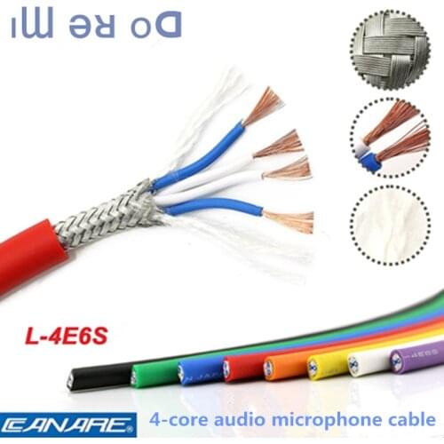 CANARE/Canare L-4E6S four core Canare braided microphone audio signal cable mobile color DIY wire