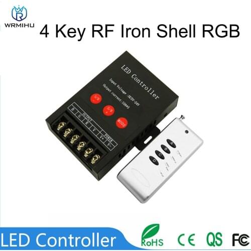 DC5-24V 30A 10A*3 RF Wireless Iron Shell 4 Key Controller Suitable For RGB KTV Bar Outdoor Indoor Stage Led Light Strip