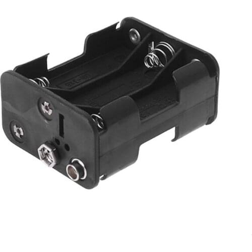 Battery Holder Double Side 6x1.5V AA Buckle Box Case Cell DIY Clip Container Spring Black