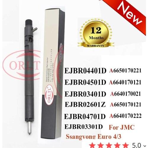 Diesel Injector EJBR04501D A6640170121 EJBR03401D A6640170021 6640170221 EJBR04601D 6650170321 for SSANGYONG REXTON Kyron Rodius