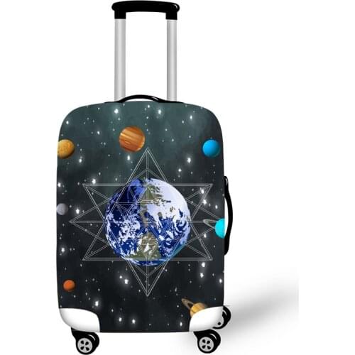 Elastic Luggage Protective Cover Case For Suitcase Protective Cover Trolley Cases Covers 3D Travel Accessories Universe Pattern0