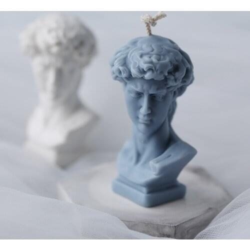 David Plaster Portrait Candle Mold Aromatherapy Candle Plaster DIY Material Mold Silicone Candle Molds 3D Silicon Candle Molds