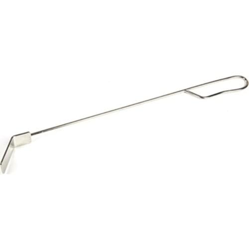 46cm Stainless Steel Charcoal Ash Rake BBQ Ash Tool Rake Poker for Kamado Joe Charcoal Smoker Wood Burning Stove (Silver)