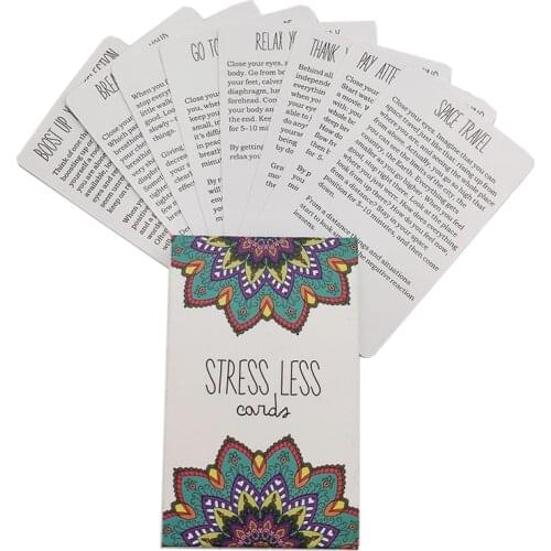 Stress Less Cards Family Party Every Day Prophecy Divination Fate Gameplay 50 Sheet Tarot Deck Entertainment Playing Board Game