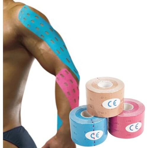 1pc Kinesiology Tape for Physical Therapy Sports Athletes–Latex Free Elastic Water Resistant for Knee Elbow Shoulder Muscle