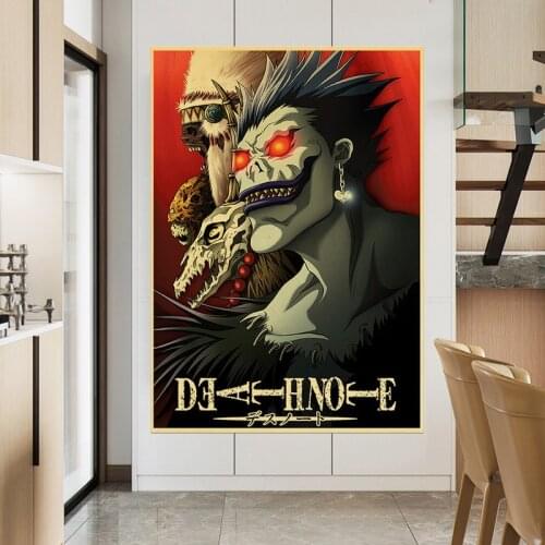Classic Anime Death Note Retro Picture Bar Cafe Sofa Wall Decor Room Living Art Home Decor Quality Canvas Painting Poster