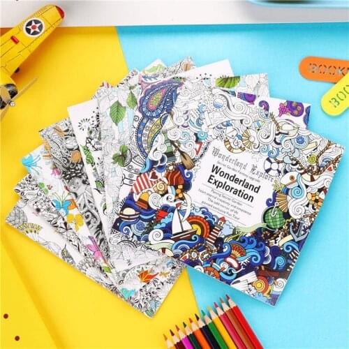 24 Pages Beautiful Mandala Flower Coloring Book Painting Graffiti Book Children Girls Art Drawing Relieve Stress Leisure Book