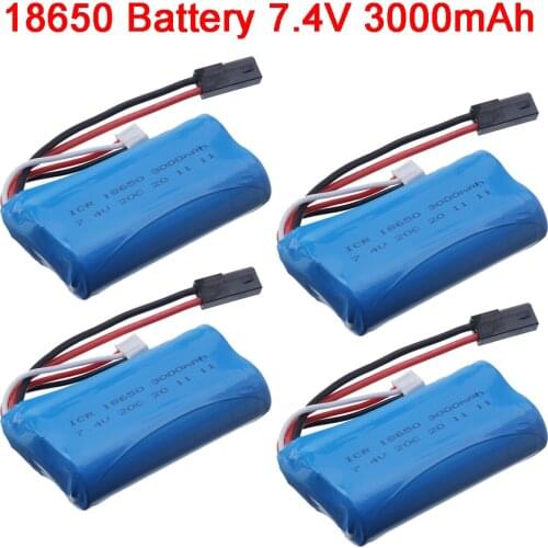 18650 7.4V 3000Mah Li-ion Battery 2S For MJX T40 T40C F39 F49 T39 Syma 822 RC Helicopter Drone Part for BG1518 BG1513 BG1515