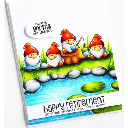 Gnomies Snails Mushroom Metal Cutting Dies And Coordinating Stamp For Scrapbooking Craft Die Cut Card Making Embossing Stencil