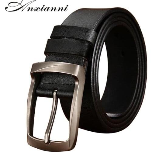 Anxianni high quality belts mens belt male genuine leather strap leather belt men male designer belts&Cummerbunds for men
