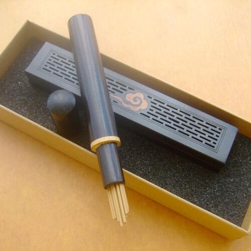 Natural Blackwood mini Burner sets with 30pcs Vietnam oud incense stick inside Travel Burner Sets Car Burner Free Shipping