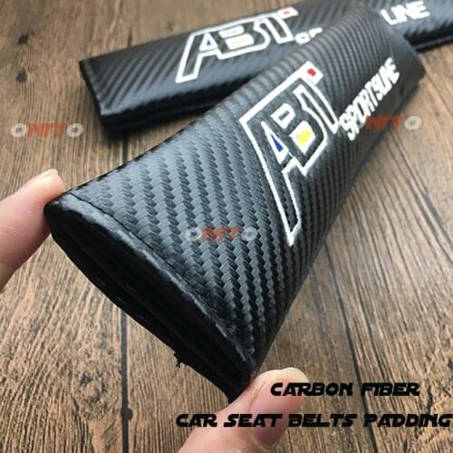 New ABT SPORTSLINE Car Seat Belt Shoulder Pads Cover For Gts Passsat R Series R36 R400 R32 R20 R50 139 for Polo Golf