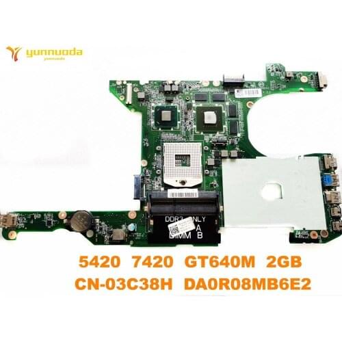 Original for DELL 5420 7420 laptop motherboard 5420 7420 GT640M 2GB CN-03C38H DA0R08MB6E2 tested good free shipping