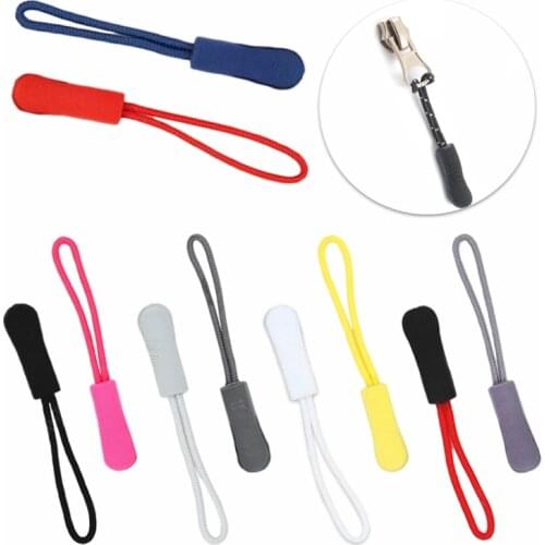 Zipper Pulls Slider Zipper Head Ring Zipper Pull Plastic Apparel Sewing Accessories 20/100 pcs Pack Clothes Bag Repair with Cord