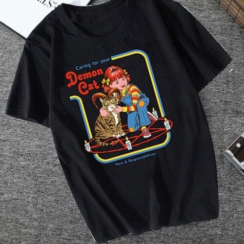 Satan T Shirt Women Lucifer Morningstar Demon Death Scary Evil Satanism Grim Reaper Baphomet T Shirt Satanist Tshirt Unisex Top