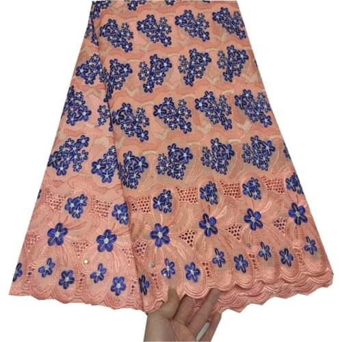 SJ Lace Swiss Voile Lace Fabric Latest Heavy Stones Embroidery African Wedding 100% Cotton Popular Dubai Style For Dress t3-18