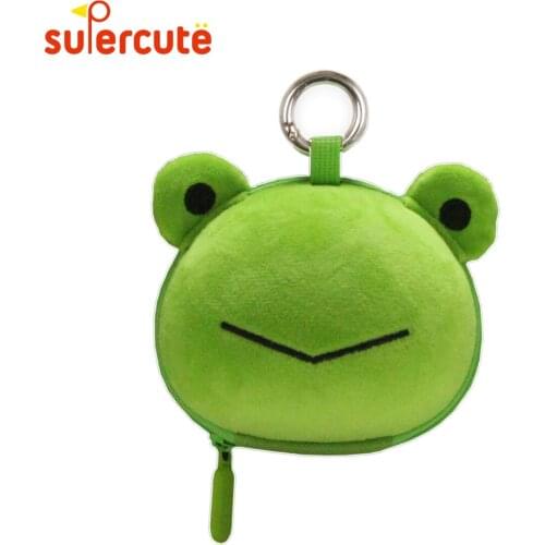 SUPERCUTE mini cute keys holder bag 3D cartoon Frog storage bag coin purse