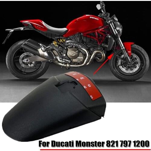 Motorcycle Front Fender Mudguard Extender Mud Splash Protector Extension For Ducati Monster 821 797 1200 Parts 2014-2021