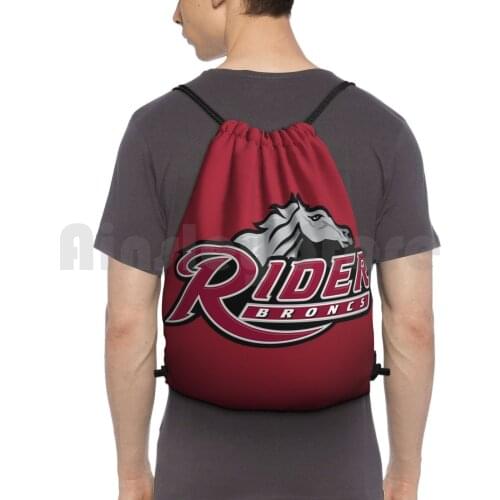 Rider Broncs Backpack Drawstring Bags Gym Bag Waterproof Rider Broncss Athletic Teams Team Logos Sport Club Fans Moms
