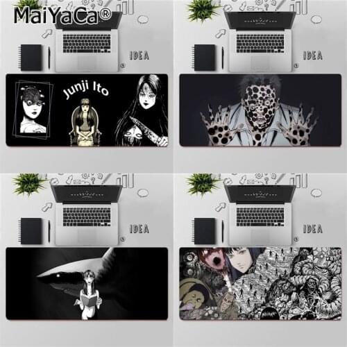 Maiyaca High Quality Junji Ito Tees Horror Rubber PC Computer Gaming mousepad Free Shipping Large Mouse Pad Keyboards Mat
