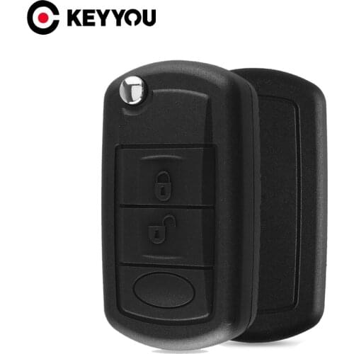 KEYYOU 20X For Land Rover Range Rover Sport LR3 Discovery 3 Buttons Replacement Folding Car Key Case Repair Kit HU101/HU92