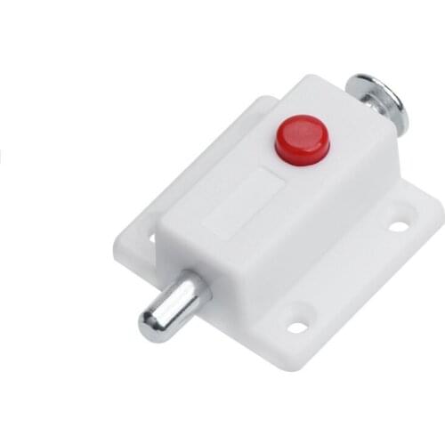 10pcs/Lot Door Bolt Latch Lock Door Window Cabinet Cupboard Slide Locker Home Safety Push Button Spring Automatic Bolt Hardware