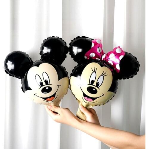 10pc Mini Mickey mouse birthday decorations Foil Balloons Disney Cartoon Air Baloes minnie mouse baby shower Party supplies Toys