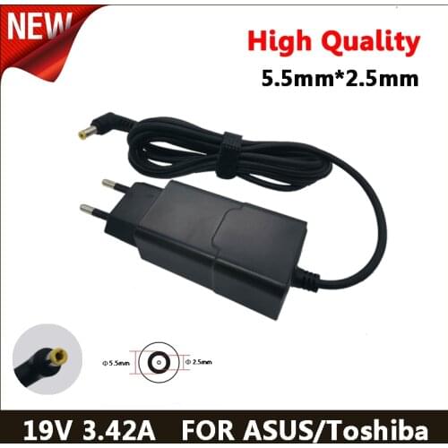 19V 3.42A 5.5*2.5mm Laptop AC Adapter DC Charger For Toshiba For ASUS X550C x550v Y481C PA3917U-1AC PA3468E-1AC3 Power Supply