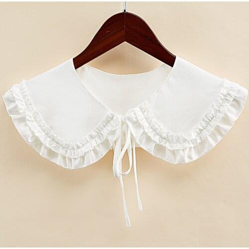 2021 Women Girls Solid Color Fake False Collar Sweater Detachable Collars Female Blouse Dress Shawl Clothes Accessories