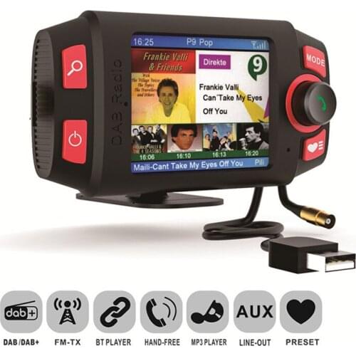 2.4” Car DAB+/DAB Radio Adapter FM Transmitter Bluetooth hands-free and Music MP3 player