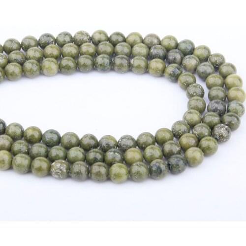 Natural Stone Bead Green Small Hole Bead for Women Jewelry Making DIY Necklace Bracelet Gift 6-10mm 15inch