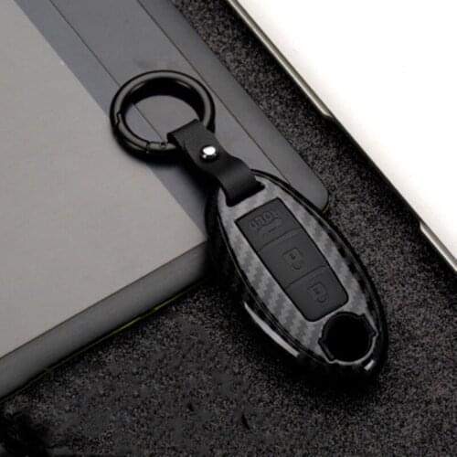 Carbon Fiber Car Remote Key Cover Case holder For Nissan Qashqai J10 J11 X-Trail t31 t32 kicks Tiida Pathfinder Murano Note Juke