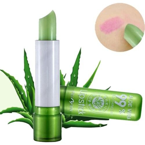 Aloe vera Lip Blam Lipstick Color Change Lip Balm Natural Lipstick Winter Protect Lips Tint Moisturizer Nutritious Lip Blam