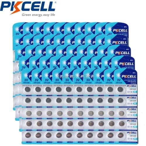 250x Infrared Forehead Body CR1220 3V Button Batteries DL1220 BR1220 LM1220 Cell Coin Lithium Battery For Watch Electronic Toy