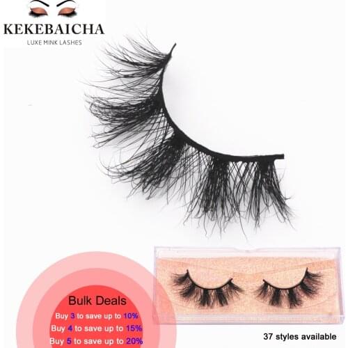 KEKEBAICHA Mink Eyelashes 100% Cruelty Free 3D Mink Lashes Handmade Full Strip Lashes Crisscross False Eyelashes Makeup Eyelash