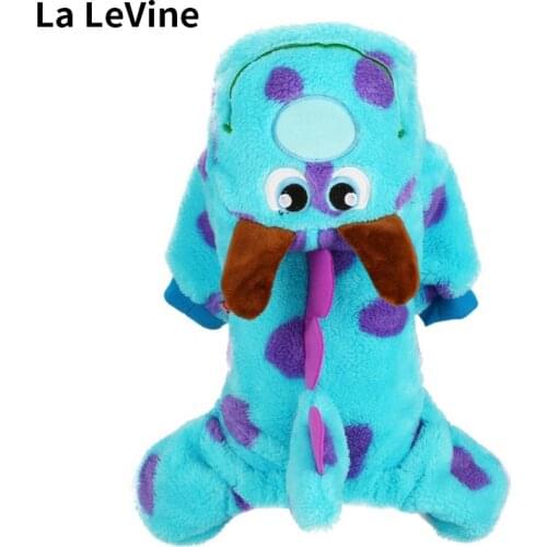 Pet Dog Jumpsuits Clothes Teddy Autumn And Winter Soft Warm Fleece Cute Thick Four-legged Bubble Dragon Pajamas Coat Hoodie 1Pcs