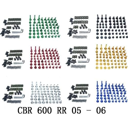 CNC Complete Fairing Bolts Bodywork Screws Nuts Kit For Fit Honda CBR 600 RR 2005 - 2006