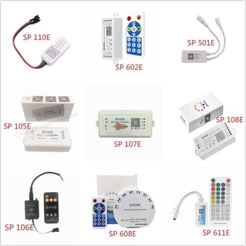 WS2812B Led Strip Light Controller Bluetooth SP105E SP110E Wifi SP108E SP501E Music SP107E SP601E WS2811 SK6812 Lights DC5V-24V