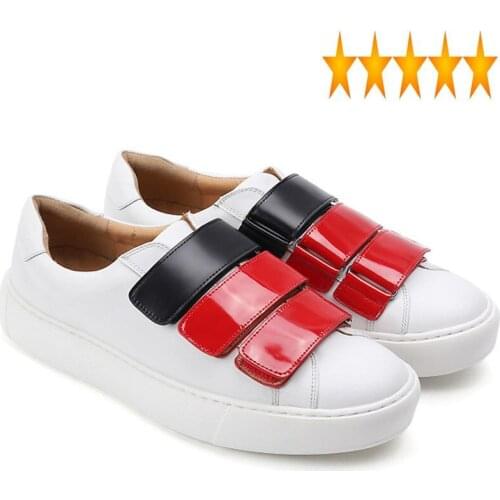 Leather Men Fashion Simple Genuine Shoes Cowhide Thick Bottom Casual White Sneakers Mens Plus Size 34-47 Lovers Increase Loafers