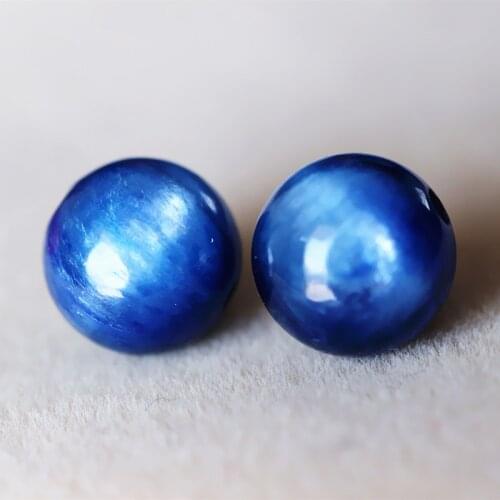 6A one PIECE loose beads BLUE KYANITE round 6/8/10/12/14/16/18/20MM for DIY jewelry making FPPJ wholesale beads nature