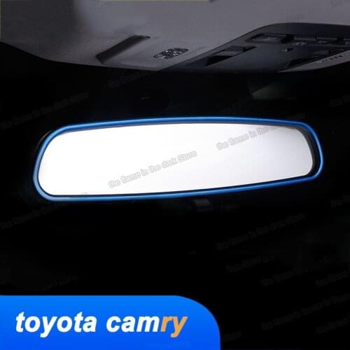 Lsrtw2017 Car Interior Rearview Mirror Frame Cover for Toyota Camry 2018 2019 2020 2021 V70 Xv70 Trd Accessories Sport Edition