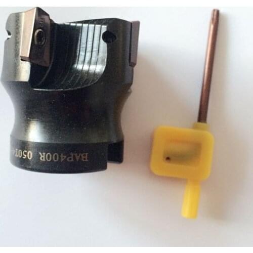 New BAP400R-50-22-4T right angle shoulder face mill cutter+4pcs APMT1604PDER-M2 inserts, best quality in China