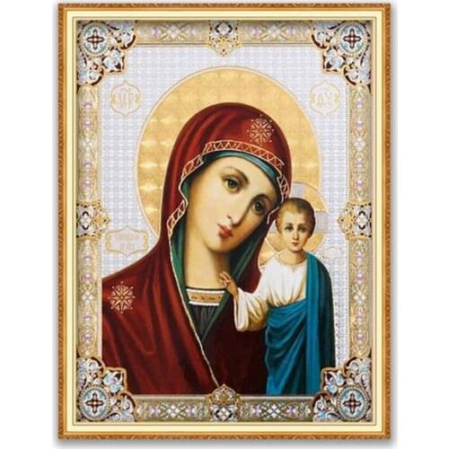 Region Orthodox Icon DIY Embroidery Cross Stitch 11CT Kits Needlework Craft Set Cotton Thread Printed Canvas Decoration On Sale