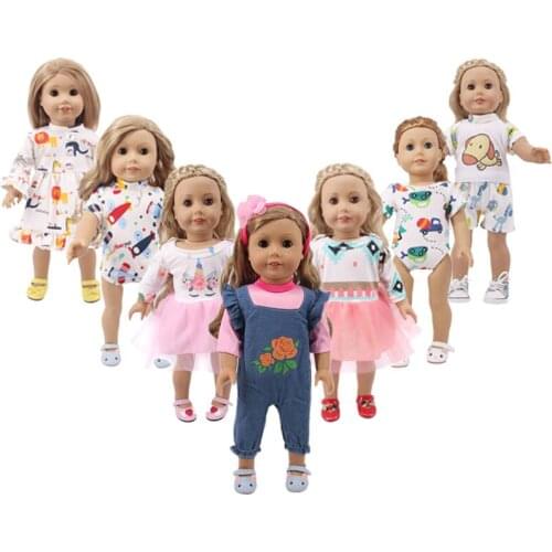 New Born Baby Doll Clothes Dresses With Roses Or Animals Suits&Swimsuit For 18 Inch&43 Cm Dolls Generation Girls Birthday Gifts