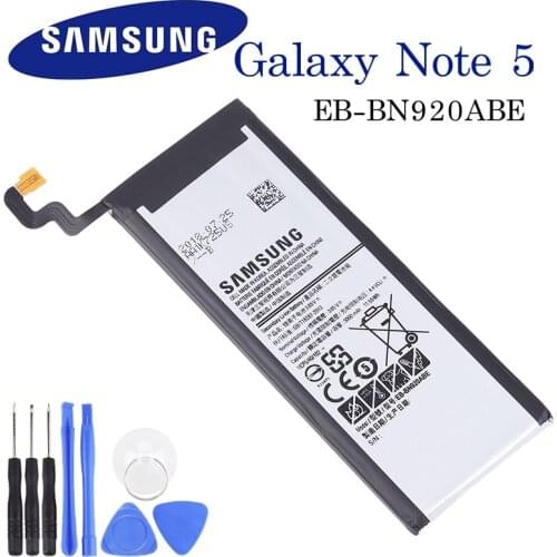 EB-BN920ABE 3000mAh Samsung Original Replacement Battery For Galaxy Note 5 SM-N9208 Note5 N9208 N9200 N920t N920c Genuine
